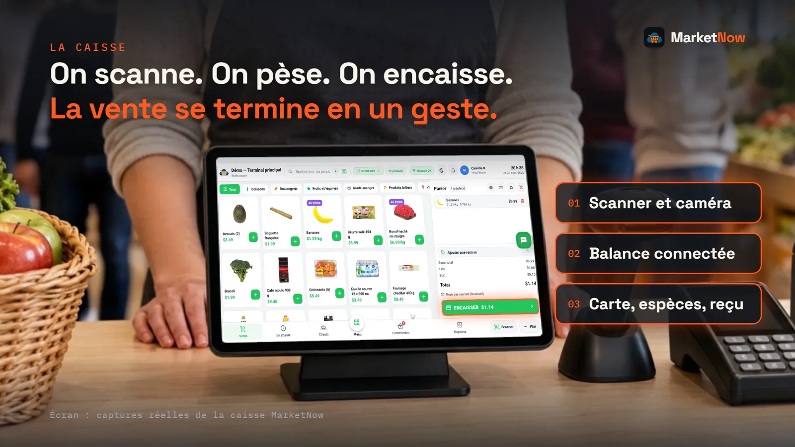Toute votre épicerie, de la caisse à la porte du client.